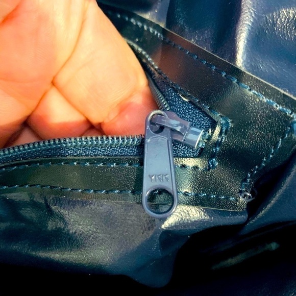 VINTAGE Celine Jacquard C Fabric & Leather Handbag Tote - Picture 6 of 15